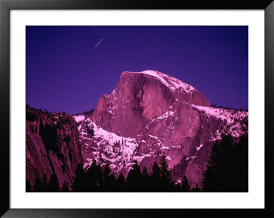 Half Dome With Pink Glow In Moonlight, Yosemite National Park, Usa by John Elk Iii Pricing Limited Edition Print image