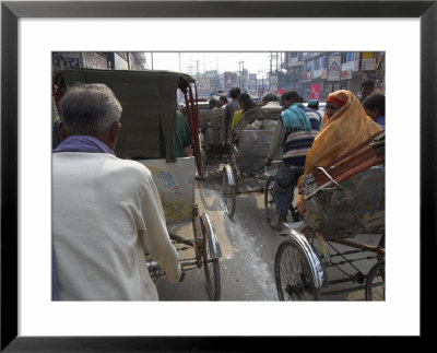 Rickshaw Transport On Busy Street, Varanasi, Uttar Pradesh State, India by Eitan Simanor Pricing Limited Edition Print image