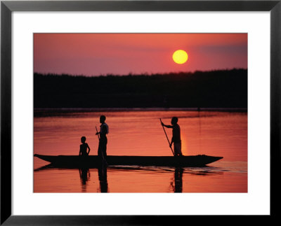 Rowing In Middle Sepik Region, Papua New Guinea by Peter Hendrie Pricing Limited Edition Print image