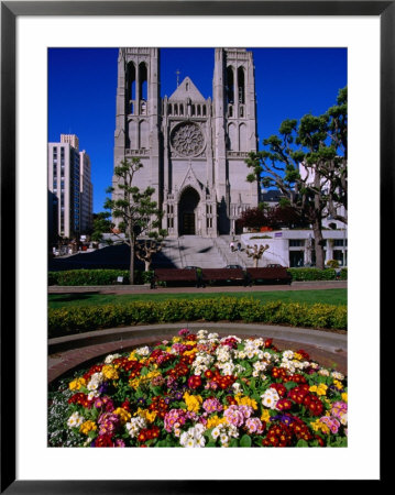 Grace Cathedral And Huntington Park, San Francisco, California, Usa by Roberto Gerometta Pricing Limited Edition Print image