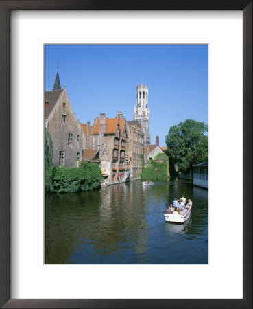 Rozenhoedkai And Belfried, Bruges (Brugge), Unesco World Heritage Site, Belgium by Hans Peter Merten Pricing Limited Edition Print image
