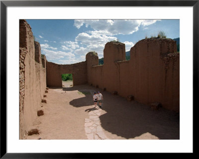 Travelers Examine The Ruins Of 17Th Century Spanish Mission, The Church Of San Jose De Los Jemez by Pat Vasquez-Cunningham Pricing Limited Edition Print image