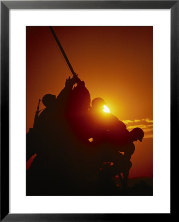 View Of The Iwo Jima Monument Taken At Sunset by Richard Nowitz Pricing Limited Edition Print image