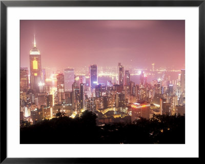 Central Overview From Stubbs Road Lookout, Hong Kong, China by Brent Bergherm Pricing Limited Edition Print image