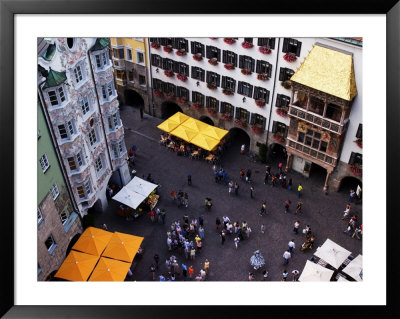 View Of Goldenes Dachl And Herzog Friedrich Strasse From Stadtturm (City Tower), Innsbruck, Austria by Glenn Beanland Pricing Limited Edition Print image