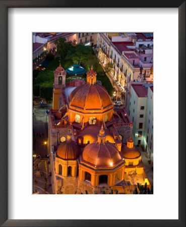 Church Of San Diego And Jardin De La Union At Night, Guanajuato, Mexico by Julie Eggers Pricing Limited Edition Print image