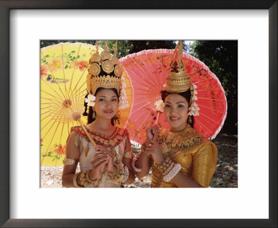 Two Traditional Cambodian Apsara Dancers, Siem Reap Province, Cambodia by Gavin Hellier Pricing Limited Edition Print image