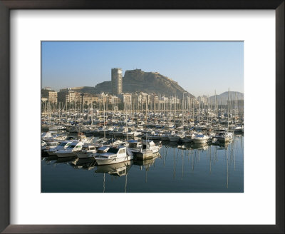 Marina And View To Castillo, Alicante, Spain by Rob Cousins Pricing Limited Edition Print image