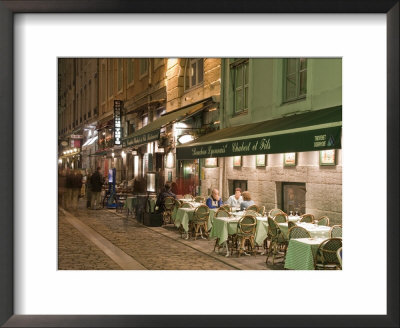 Restaurants On Rue Des Marronniers, Lyon, Rhone, France by Charles Bowman Pricing Limited Edition Print image