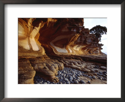 Painted Cliffs, Maria Island National Park, Maria Island, Tasmania, Australia by Holger Leue Pricing Limited Edition Print image