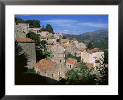 Tolla Village And Dam, Corsica, France by Guy Thouvenin Pricing Limited Edition Print image