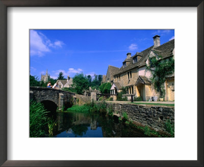 Historic Bridge And Riverfront Houses, Castle Combe, United Kingdom by John Banagan Pricing Limited Edition Print image