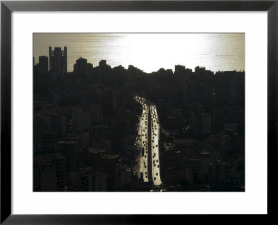Traffic And Bay Of Jounieh, Near Beirut, Lebanon, Middle East by Christian Kober Pricing Limited Edition Print image