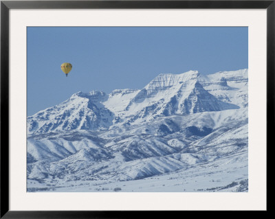 Balloon Rises Over The Wasatch Range And Mount Timpangogos, Utah by James P. Blair Pricing Limited Edition Print image