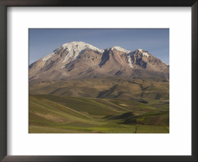 Chimborazo Mountain (6310 Meters) The Highest Mountain In Ecuador, Chimborazo Reserve, Ecuador by Pete Oxford Pricing Limited Edition Print image