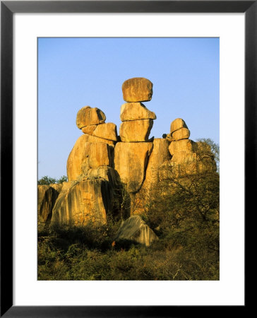 Mother And Child Rock Formation, Zimbabwe by Roger De La Harpe Pricing Limited Edition Print image