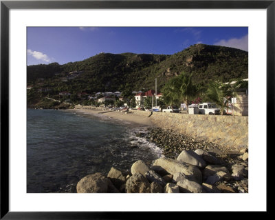 Fishing Village And Beach, Corossol, St. Barthelemy by Walter Bibikow Pricing Limited Edition Print image