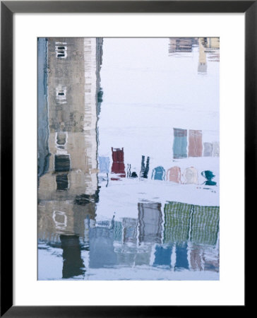Hanging Washing Reflected In Canal, Venice, Italy by Dallas Stribley Pricing Limited Edition Print image