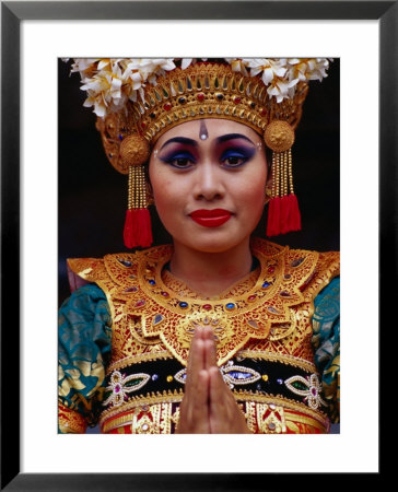 Portrait Of Traditional Dancer In Costume, Ubud, Indonesia by Michael Coyne Pricing Limited Edition Print image
