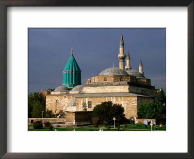 13Th-Century Turquoise-Tiled Dome And Minaret Of The Mevlana Turbesi Museum, Konya, Turkey by John Elk Iii Pricing Limited Edition Print image