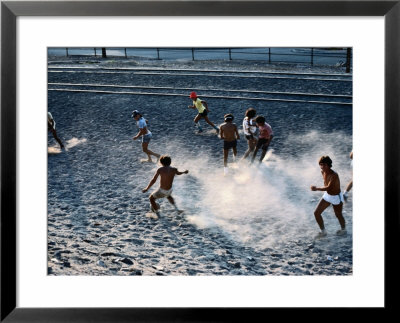 Children Playing Soccer Game In Street, Antofagasta, Chile by Eric Wheater Pricing Limited Edition Print image