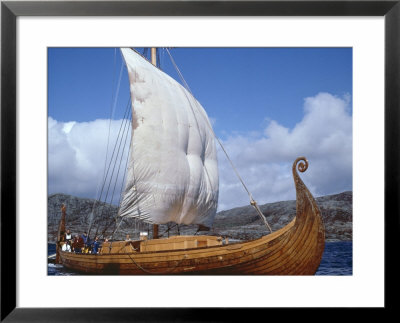 Replica, Oseberg, Viking Ship, West Norway, Norway, Scandinavia by David Lomax Pricing Limited Edition Print image