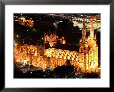 St. Mary's Cathedral At Night, Sydney, Australia by David Wall Pricing Limited Edition Print image