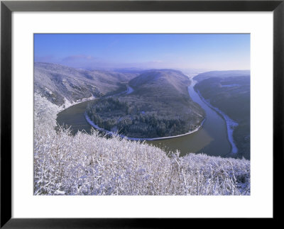 The Saar Valley Near Mettlach, In Winter, Saarland, Germany, Europe by Hans Peter Merten Pricing Limited Edition Print image