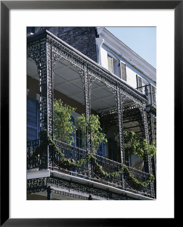 Wrought Iron Balcony, French Quarter, New Orleans, Louisiana, Usa by Charles Bowman Pricing Limited Edition Print image