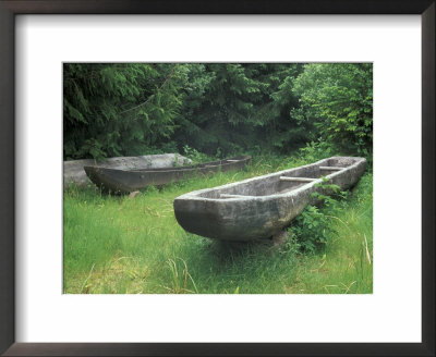 Dugout Canoes, Fort Clatsop, Near Astoria, Oregon, Usa by Jamie & Judy Wild Pricing Limited Edition Print image
