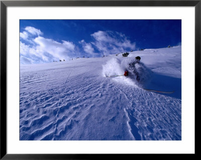 Skier Descending In Powder Snow, St. Anton Am Arlberg, Vorarlberg, Austria by Christian Aslund Pricing Limited Edition Print image