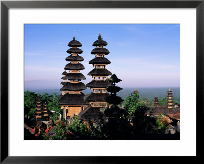 Pagoda Towers, Pura Besakih Temple, Bali, Indonesia, Asia by Bruno Morandi Pricing Limited Edition Print image