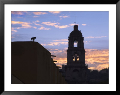 Sunrise With Church And Dog On Roof, San Miguel De Allende, Mexico by Nancy Rotenberg Pricing Limited Edition Print image