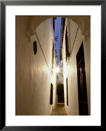 Narrow Cobbled Street With Archway, Old Town, Cordoba, Andalucia, Spain by John Banagan Pricing Limited Edition Print image