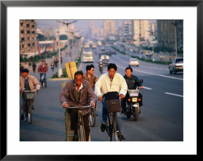 Cyclists In Traffic, Suzhou, China by Juliet Coombe Pricing Limited Edition Print image