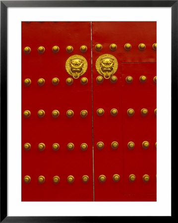 Red Gates By Forbidden City, Beijing, China by Walter Bibikow Pricing Limited Edition Print image