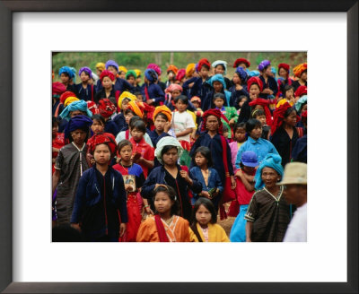 Crowd Of Women And Children At Shin Pyu Festival, Heho, Shan State, Myanmar (Burma) by Bernard Napthine Pricing Limited Edition Print image