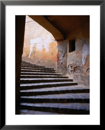 Stairs Leading To The Old Town, Sighisoara, Romania by David Greedy Pricing Limited Edition Print image