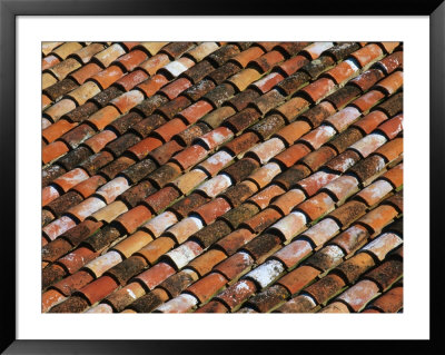 Traditional Terracotta Tiled Roof On A House, Algatocin, Andalucia, Spain by David Tomlinson Pricing Limited Edition Print image