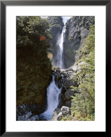 Devils Punchbowl Falls, 131M High, On Walking Track In Mountain Beech Forest, Southern Alps by Jeremy Bright Pricing Limited Edition Print image
