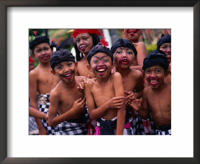 Young Boys From The Ubud Area Have Faces Painted For A School Competition, Ubud, Indonesia by Adams Gregory Pricing Limited Edition Print image