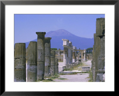 Mount Vesuvius Seen From The Ruins Of Pompeii, Campania, Italy by Anthony Waltham Pricing Limited Edition Print image