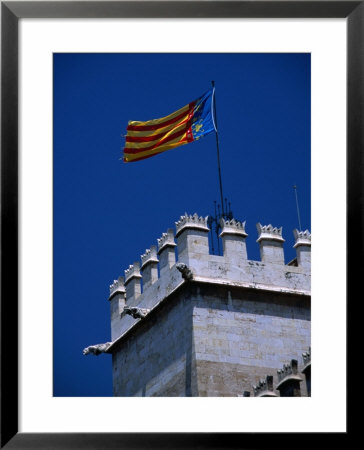 Flag Flies Over The 15Th Century Lonja Silk And Commodity Market, Valencia, Spain by Johnson Dennis Pricing Limited Edition Print image