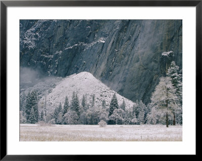 A Snow-Covered Talus Mound And Mountainside by Marc Moritsch Pricing Limited Edition Print image