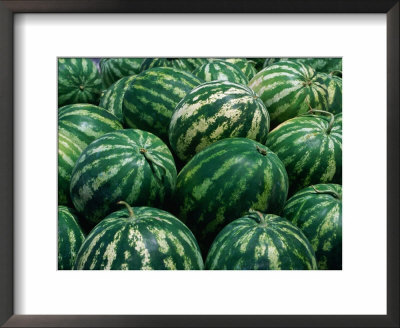 Watermelon For Sale, Trapani Market, Trapani, Sicily, Italy by Dallas Stribley Pricing Limited Edition Print image