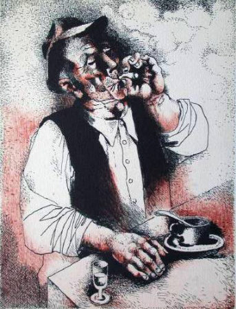 Le Fumeur by Manolo Ruiz Pipo Pricing Limited Edition Print image