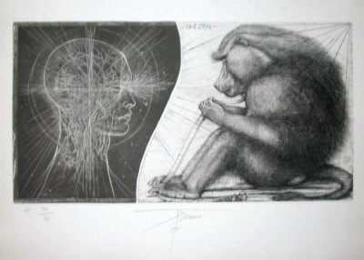 Singe Et Homme by Pierre Yves Tremois Pricing Limited Edition Print image