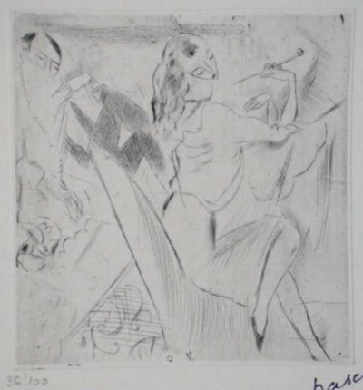 078 - Femme A La Pipe by Jules Pascin Pricing Limited Edition Print image