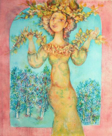 Femme Au Chapeau Fleuri by Sakti Burman Pricing Limited Edition Print image