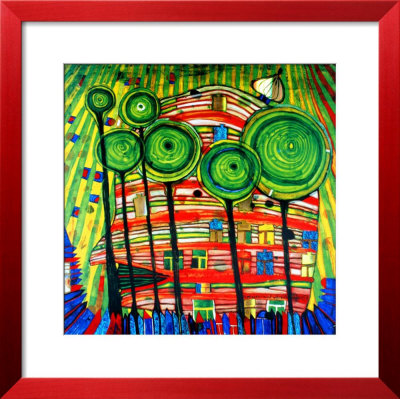 The Blob Grows In The Beloved Gardens, 1975 by Friedensreich Hundertwasser Pricing Limited Edition Print image